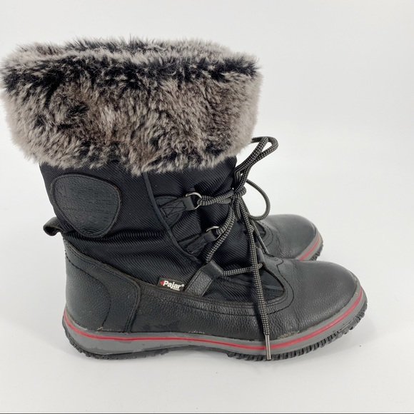 Pajar leather black winter snow boots